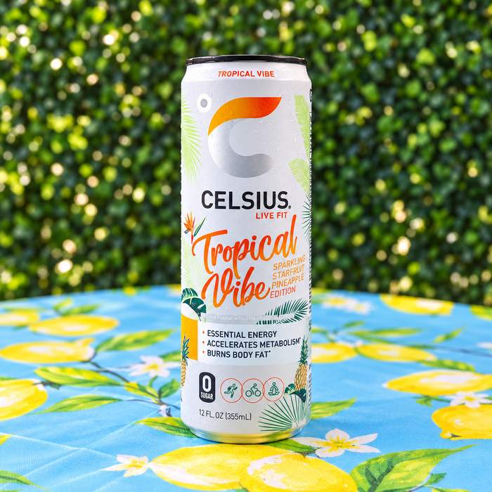 CELSIUS Tropical Vibe — Sparkling Starfruit Pineapple — 12 fl oz
