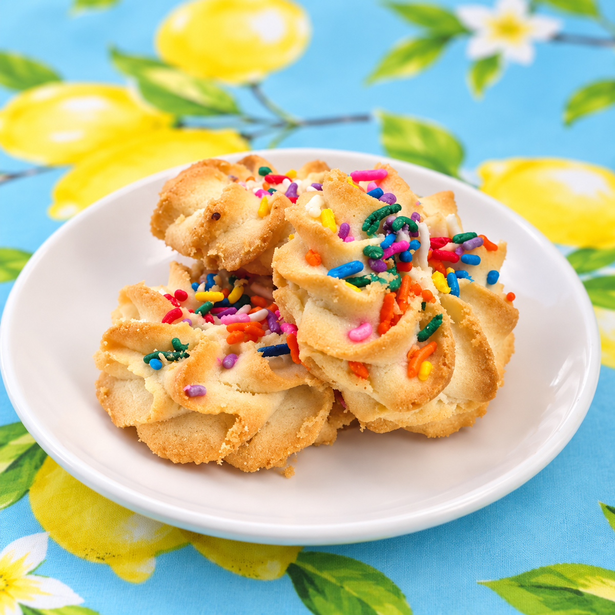 Vanilla Sprinkle Butter Cookies