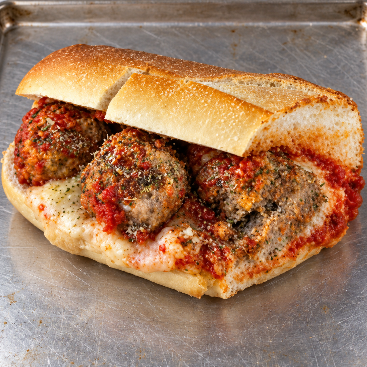 Meatball Parmesan Sandwich